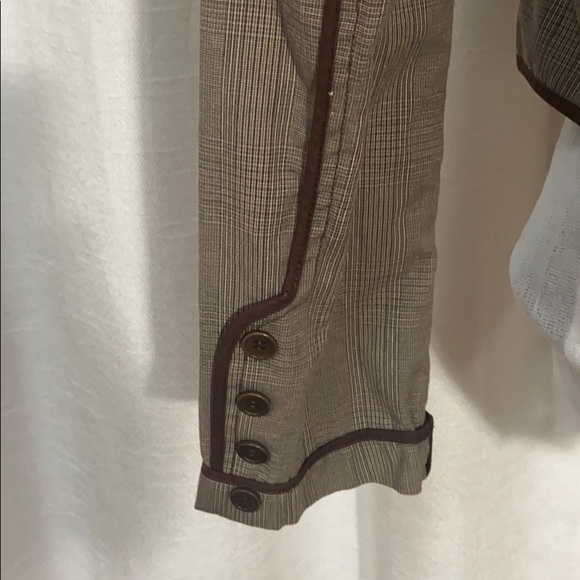 Plaid BCBG Jacket w/Piping Detail - Picture 6 of 7